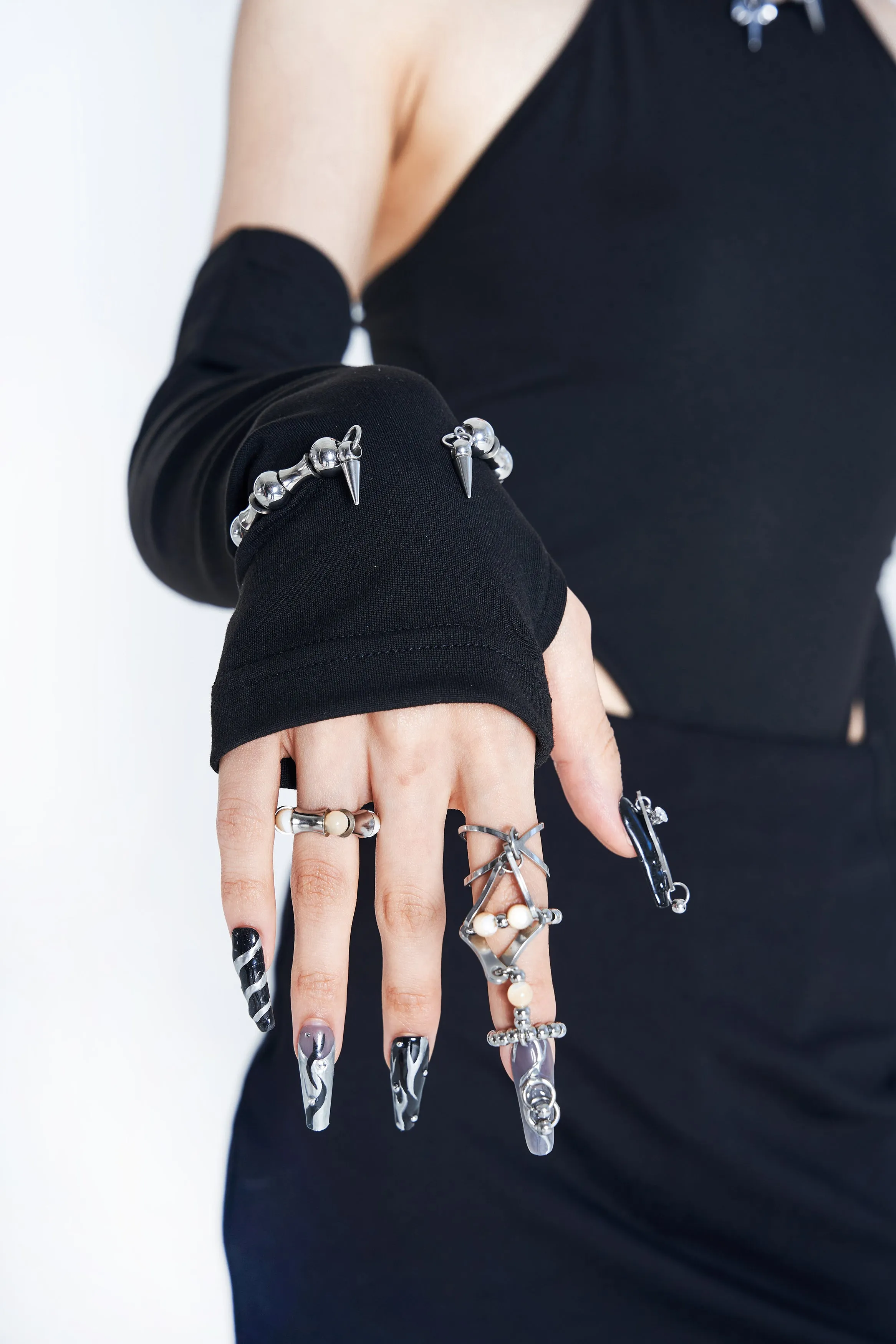 40%OFF !  Mechanical Bones ring set