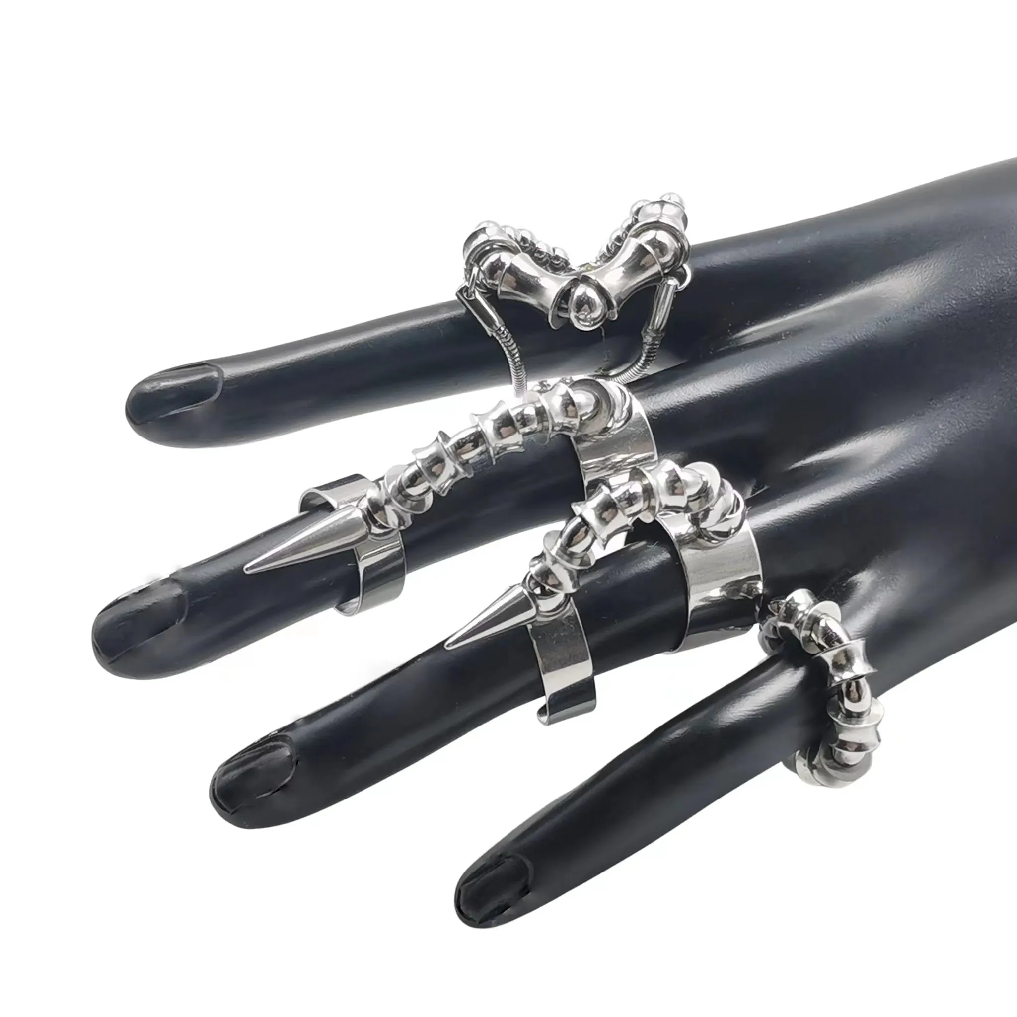 40%OFF !  Mechanical Bones ring set