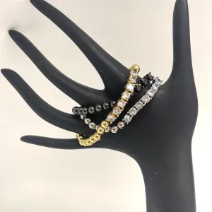 6 MM Beaded Stretch CZ Bracelet