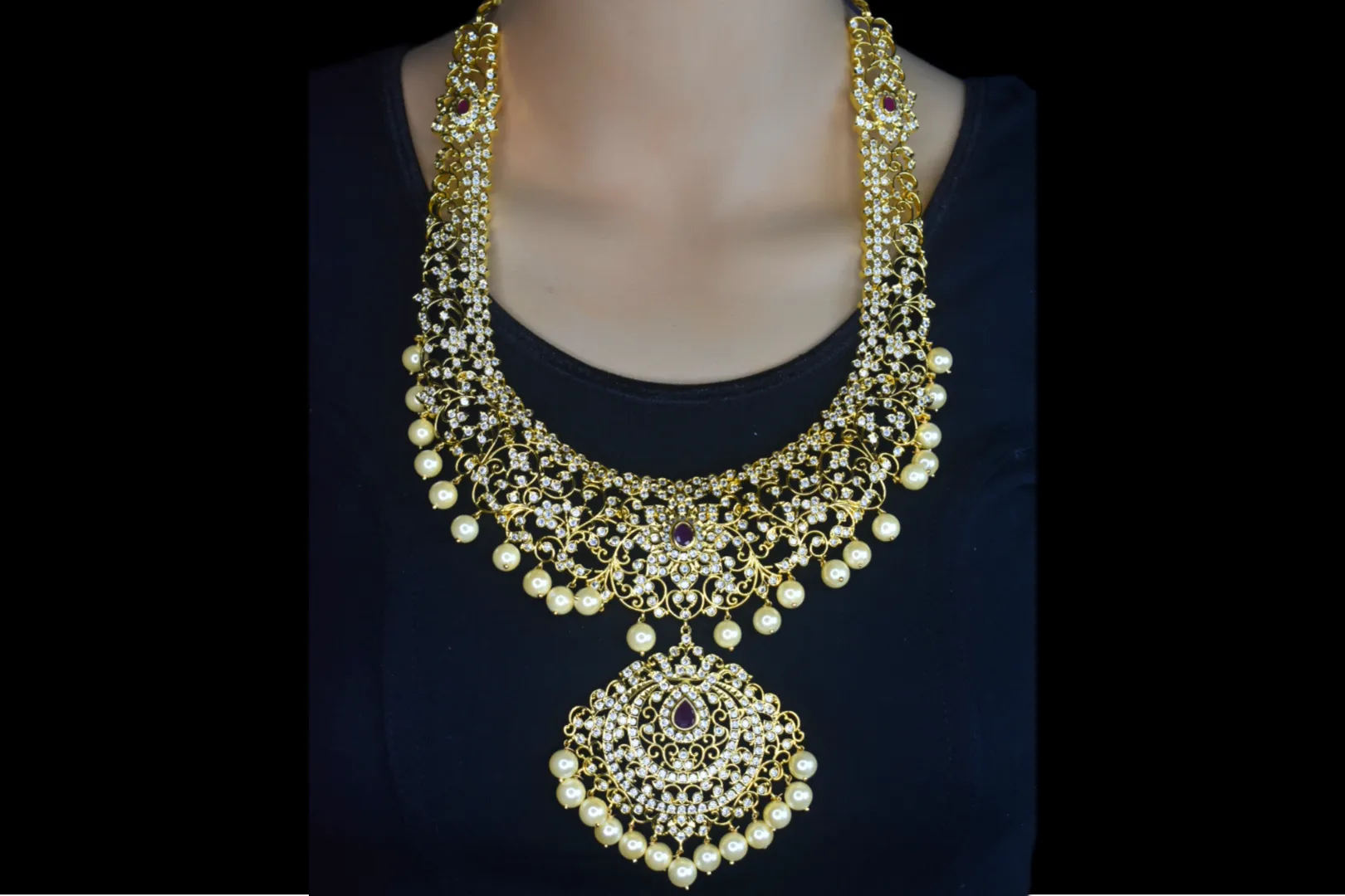 American Diamonds Long Haram By Asp Fashion Jewellery