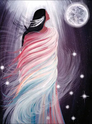 April Moon Fridge Magnet by Native Artist Betty Albert