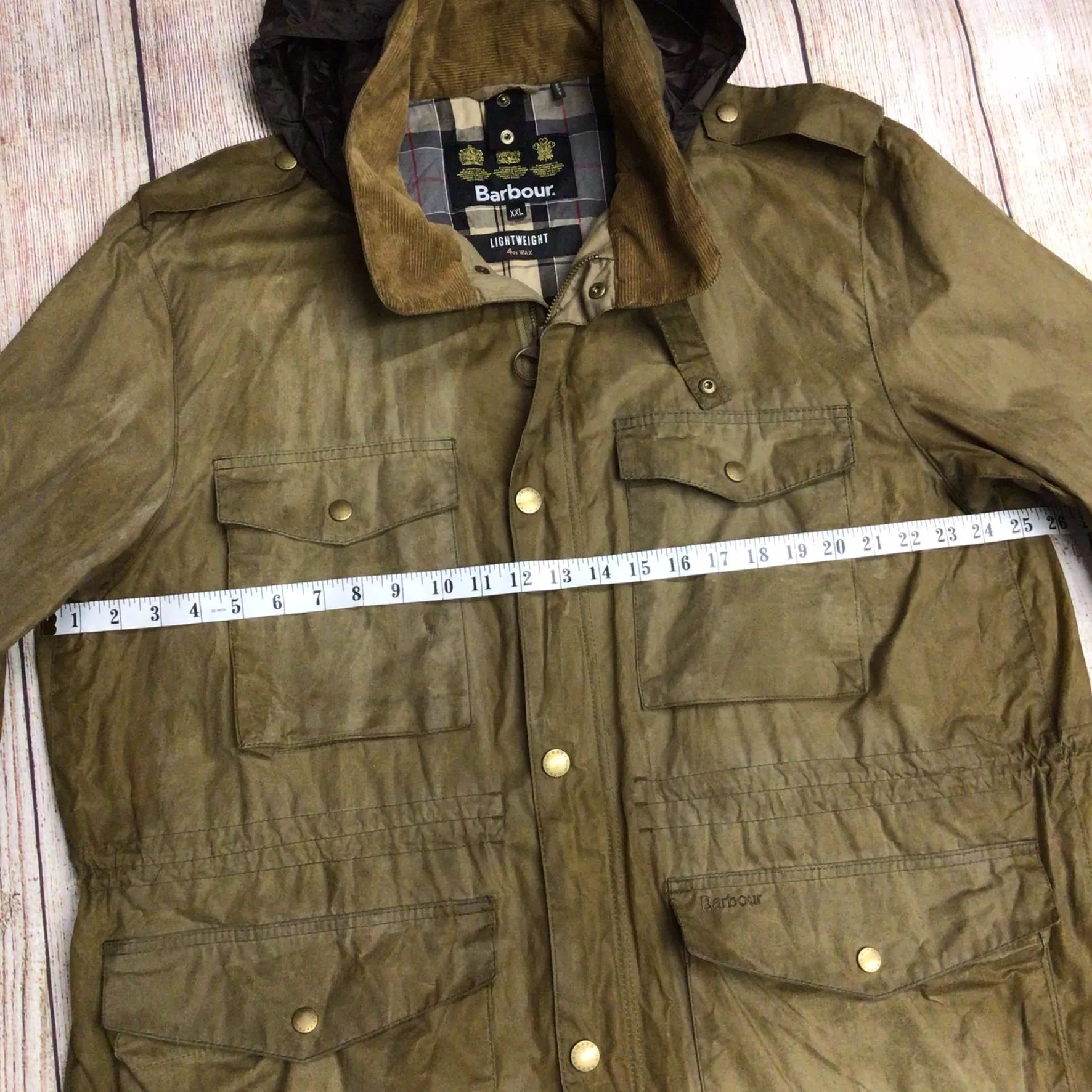 Barbour Mustard Brown Yellow Lightweight 4oz Wax Jacket Size XXL