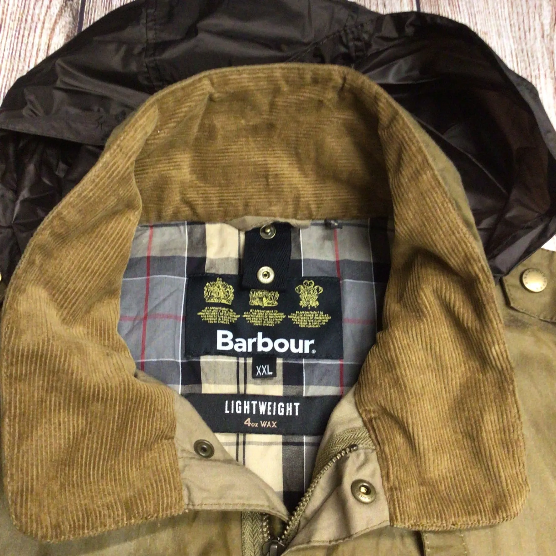 Barbour Mustard Brown Yellow Lightweight 4oz Wax Jacket Size XXL