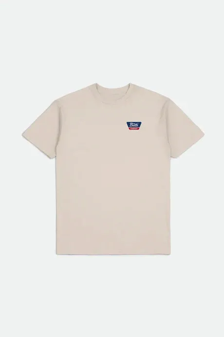 Brixton REGAL S/S STANDARD T-SHIRT - CREAM/NAVY