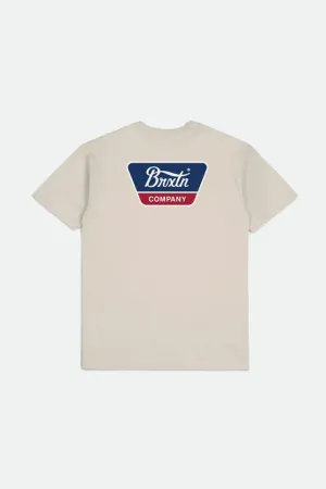 Brixton REGAL S/S STANDARD T-SHIRT - CREAM/NAVY