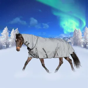 Equinavia Thunder 360 Detachable Neck Heavy Weight Turnout Blanket 300g - Pewter Gray E24013