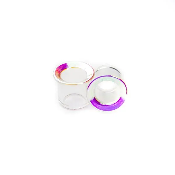 Glass Eyelets - Assorted Iridescent