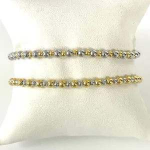 Mixed Tone 3 & 4mm Stretch Bracelet