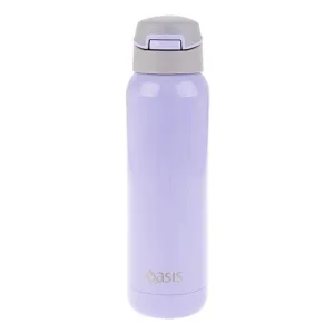 Oasis 500ml Insulated Water Bottle with Straw Lilac