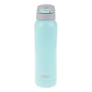 Oasis 500ml Insulated Water Bottle with Straw Spearmint