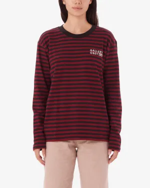 Obey GALLERY LS STRIPE - RED MULTI