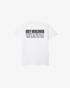 Obey WORLDWIDE POWER & EQUALITY CLASSIC T-SHIRT - WHITE