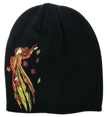 "Leaf Dancer" Embroidered Toque, artwork by Native artist Maxine Noel