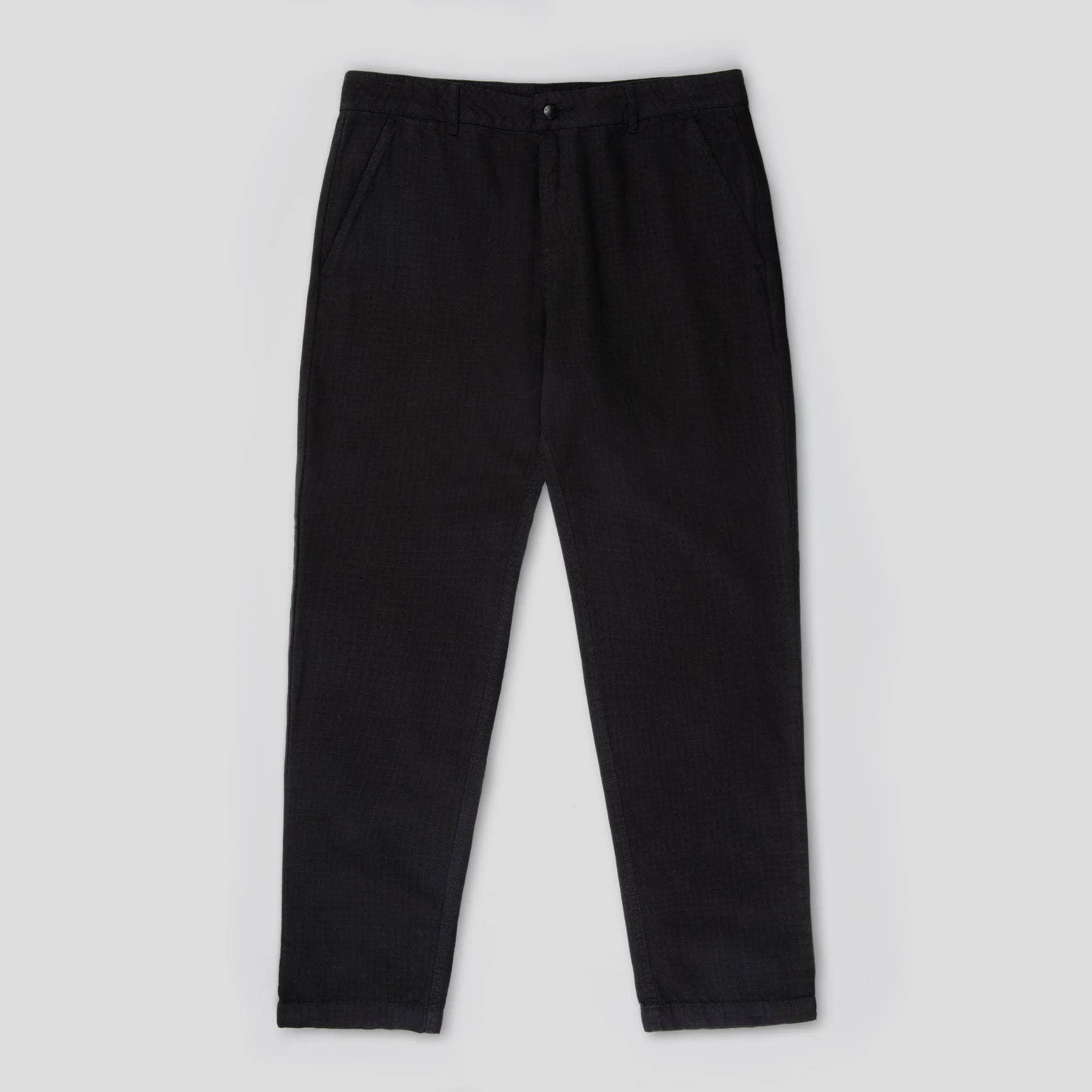 Relaxed-Fit Ripstop Trousers Black