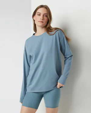 Vuori Long-Sleeve Feather Tee - SMOKE BLUE